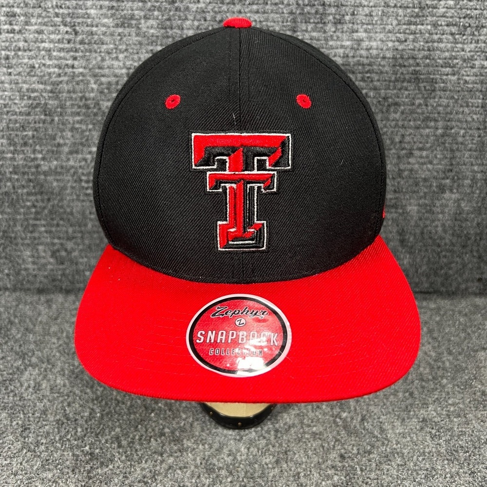 Texas Tech Red Raiders Cap Hat Snap Back Black Zephyer New with Tags NWT Big 12 - Picture 3 of 14